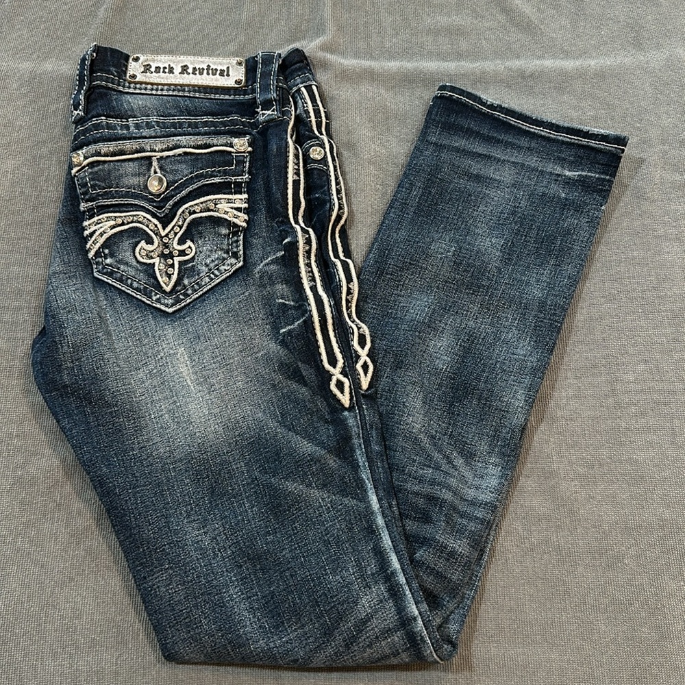 Rock Revival Ruella Straight Leg Jeans Size 27